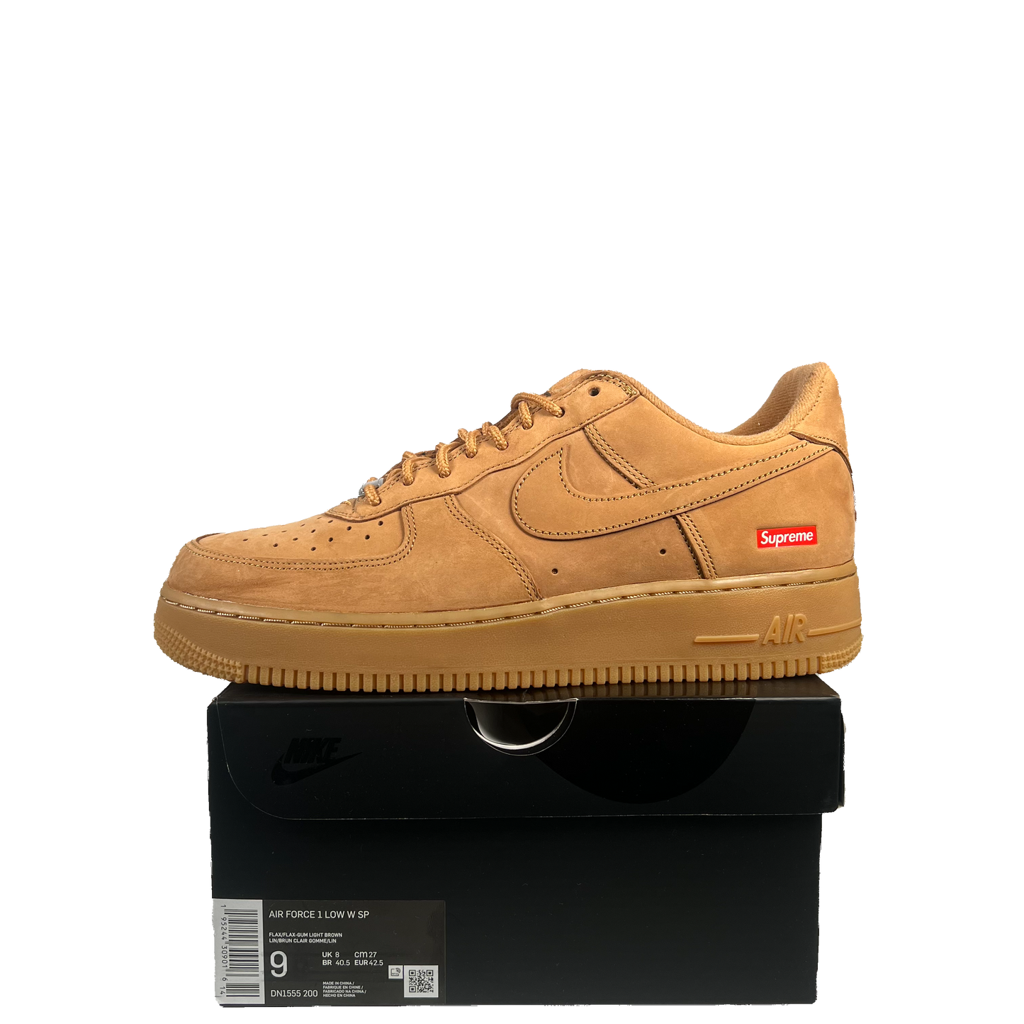 Nike Air Force One Supreme Wheat (2021) Size 9 NEW s20387