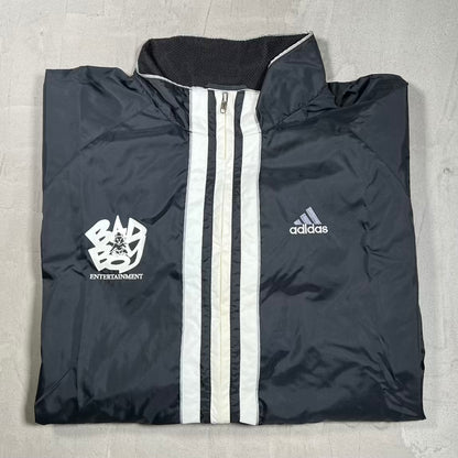 1990s Bad Boys Ent Adidas Promo Track Zip Up Black Jacket Size XXL USED v20110