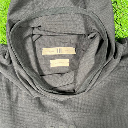 Adidas Fear of God Athletics Stretch Woven Running Black Hoodie Size Medium NEW x15606