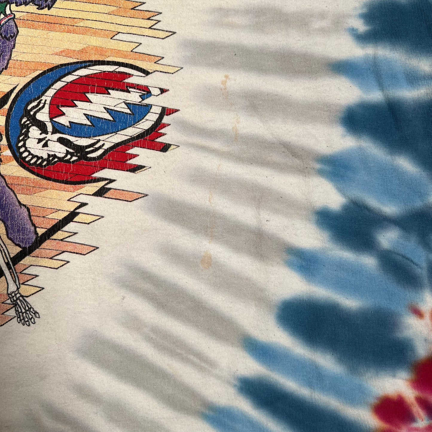 1996 Grateful Dead Basketball Bear Dunking Tie Dye Tee Size XL USED v6459