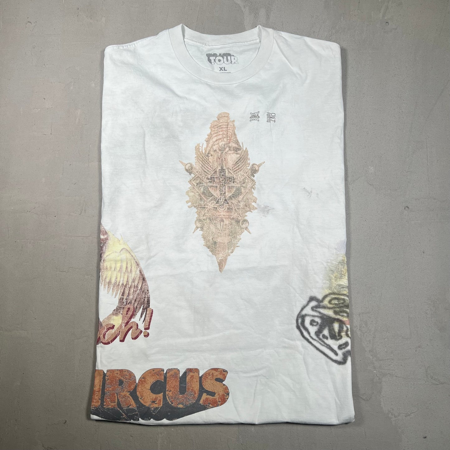 Travis Scott Circus Maximus "See the Future" White Tee Size XL USED x17354