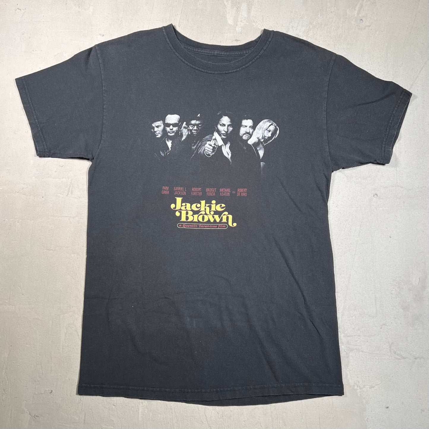 Y2K Jackie Brown Black Movie Promo tee Size Medium USED v19474