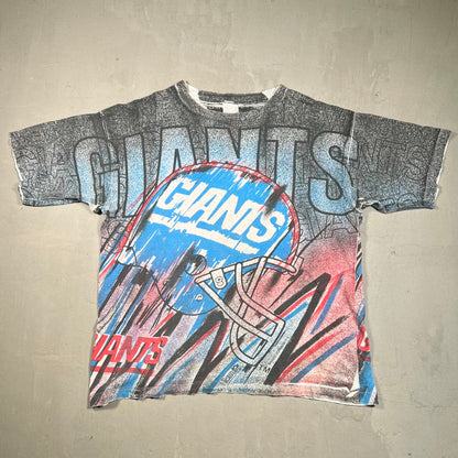 1990s Magic Johnson Tee NY Giants AOP Tee Size Large USED v14812