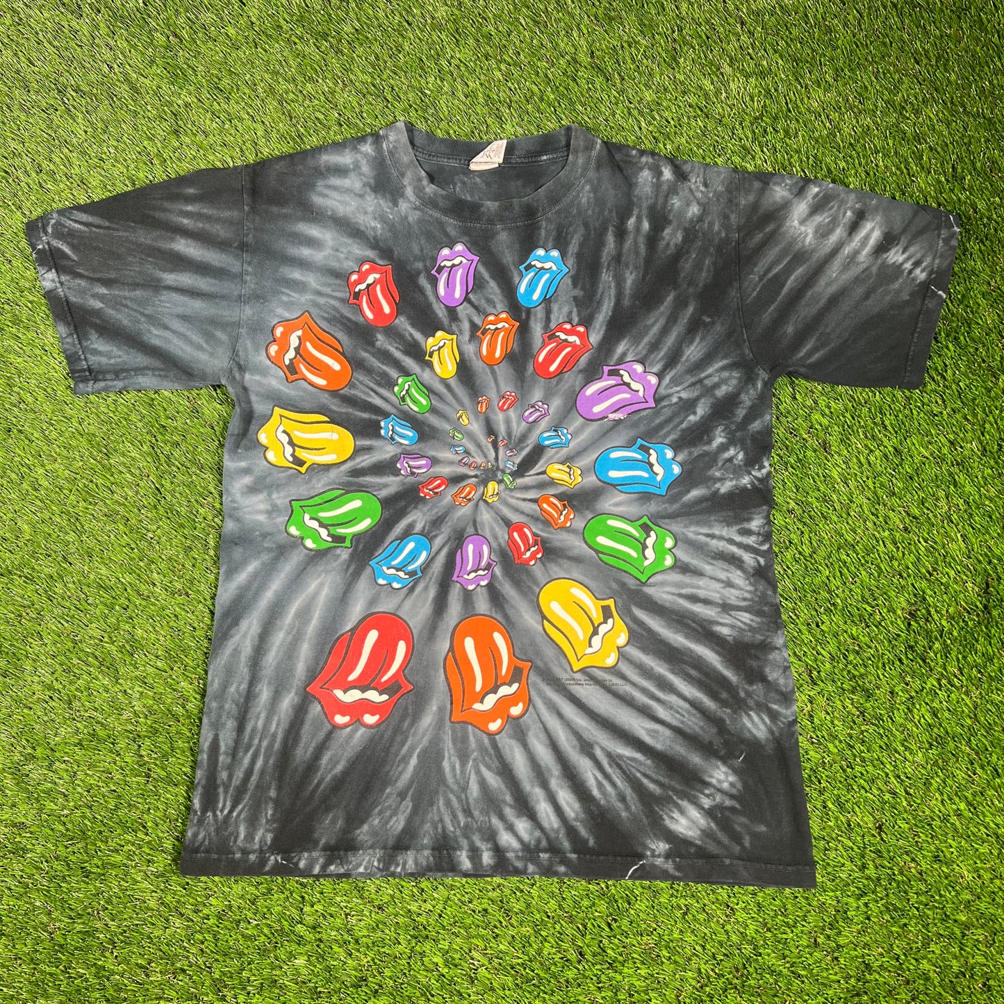 2005 Rolling Stones Tie Dye Tour Tee Size Small USED v16622
