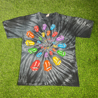 2005 Rolling Stones Tie Dye Tour Tee Size Small USED v16622