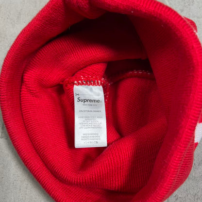 Supreme Big Logo Red Beanie (2025) USED x18780