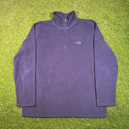 North Face Navy Blue Quarter-Zip FLeece SIze XL USED v17900