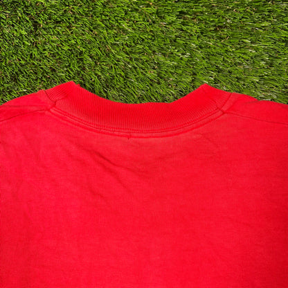 1991 Chicago Bulls Wolrd Champs Red Tee Size Large USED v18634