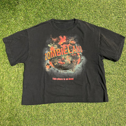 2009 Zombieland This Place Is So Dead Black Tee Size Medium USED v16285
