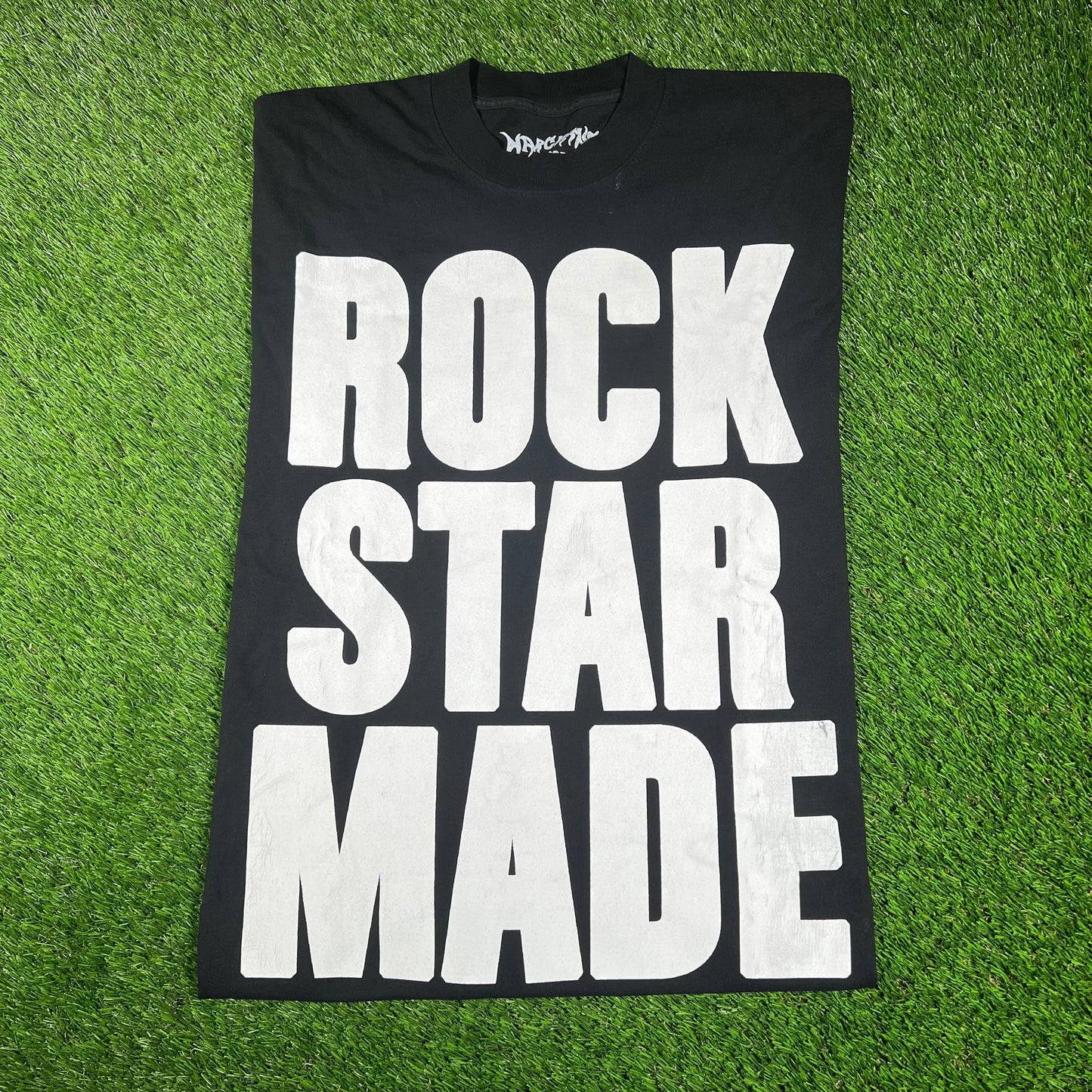 Playboi Carti Vamp Security Rock Star Made Black Tee Size Large USED x14555