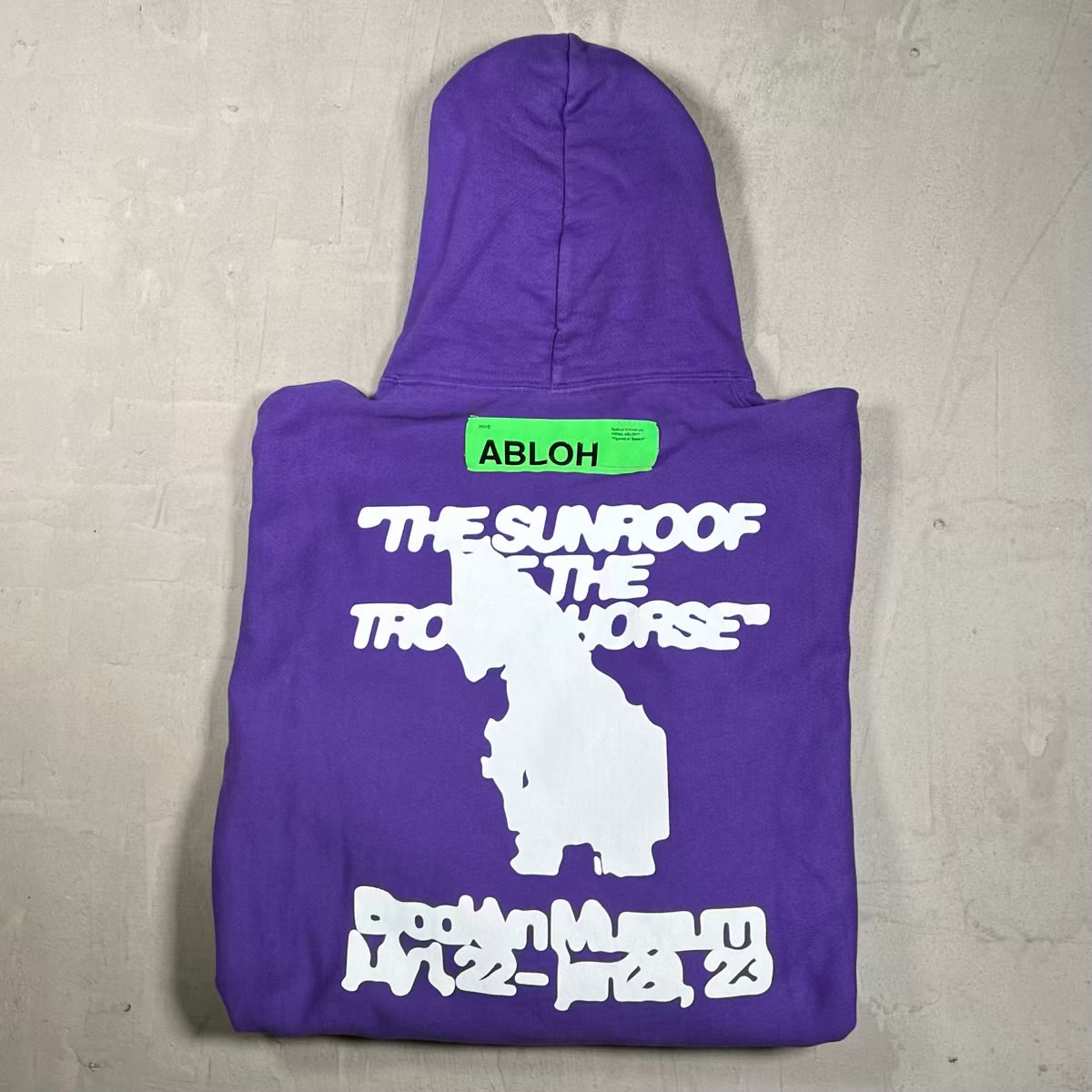 Virgil Abloh "Figures of Speech" Purple Hoodie Size XXL USED x18463