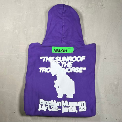 Virgil Abloh "Figures of Speech" Purple Hoodie Size XXL USED x18463