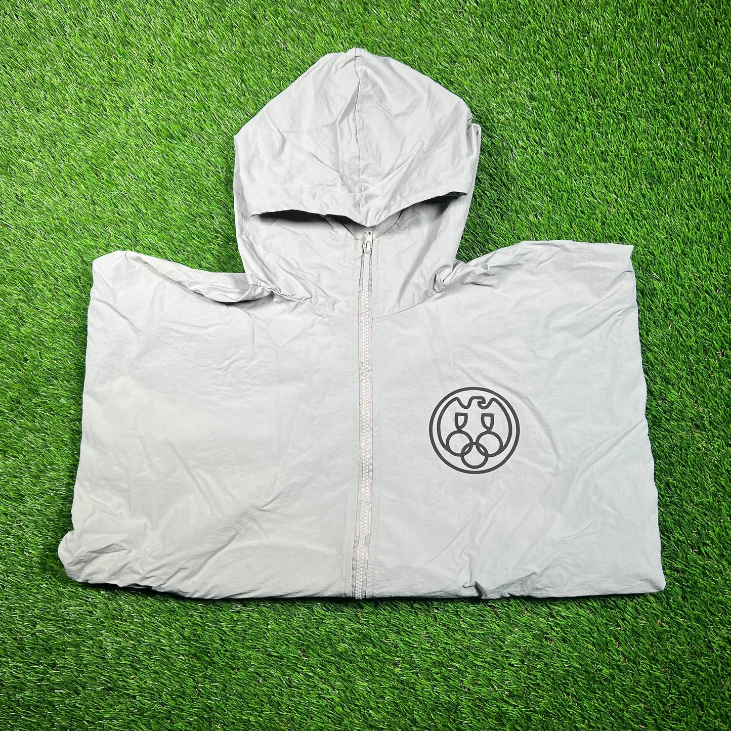 Kanye West Yeezy Gosha WB-01 Grey Logo Windbreaker Size Large USED x16743