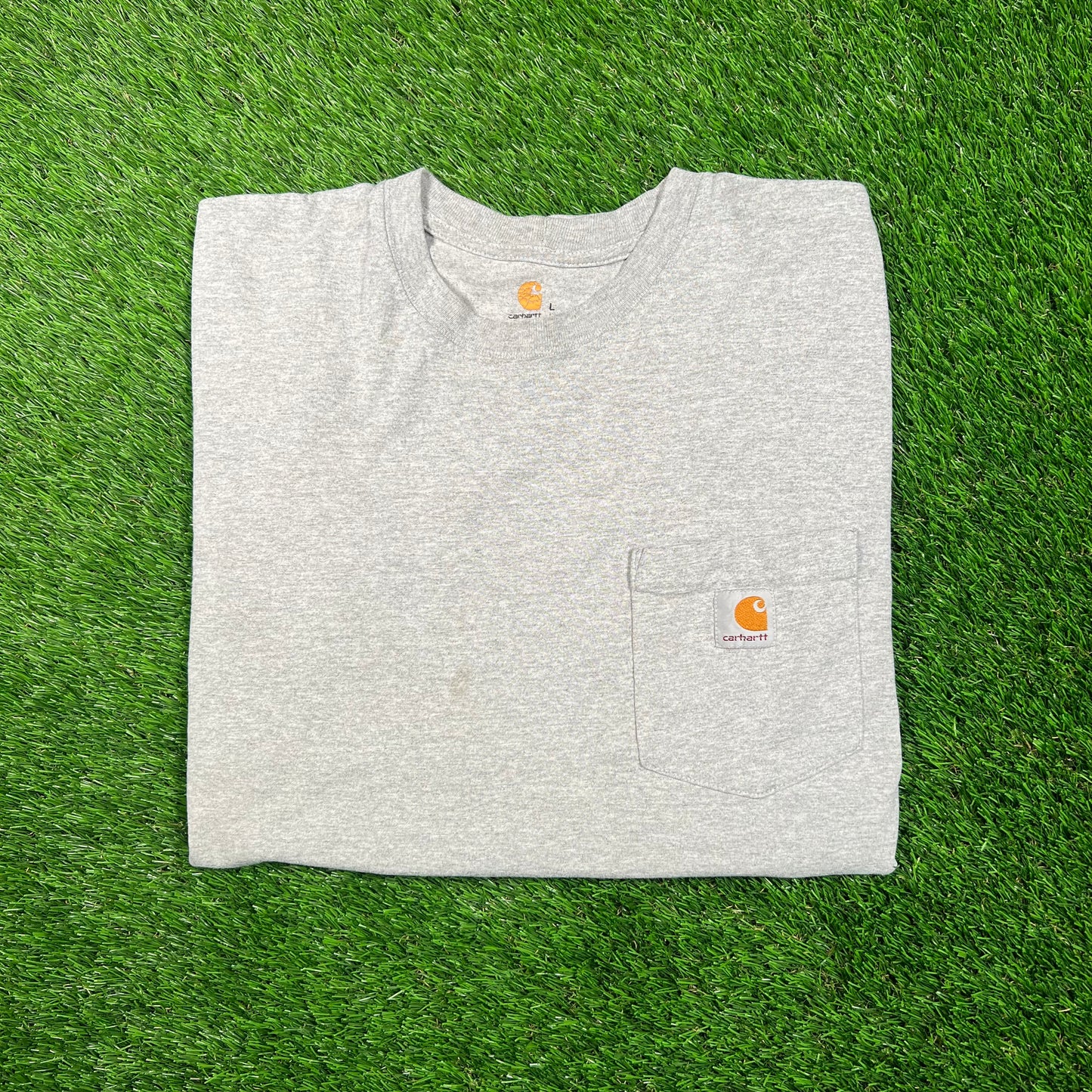 Carhartt Grey Pocket Longsleeve Size Large USED v18761