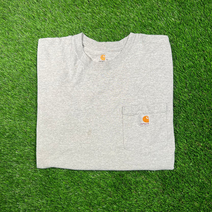 Carhartt Grey Pocket Longsleeve Size Large USED v18761