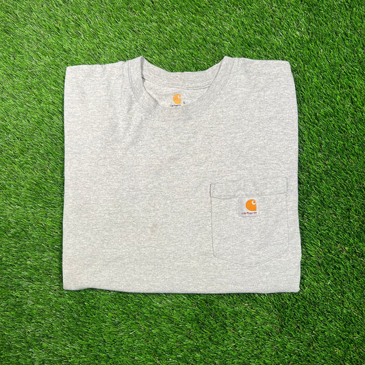 Carhartt Grey Pocket Longsleeve Size Large USED v18761