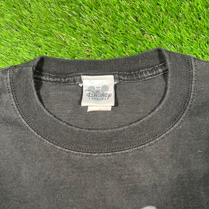 Y2K Winnie The Pooh Animal Kingdom Black Tee Size Medium USED v18042