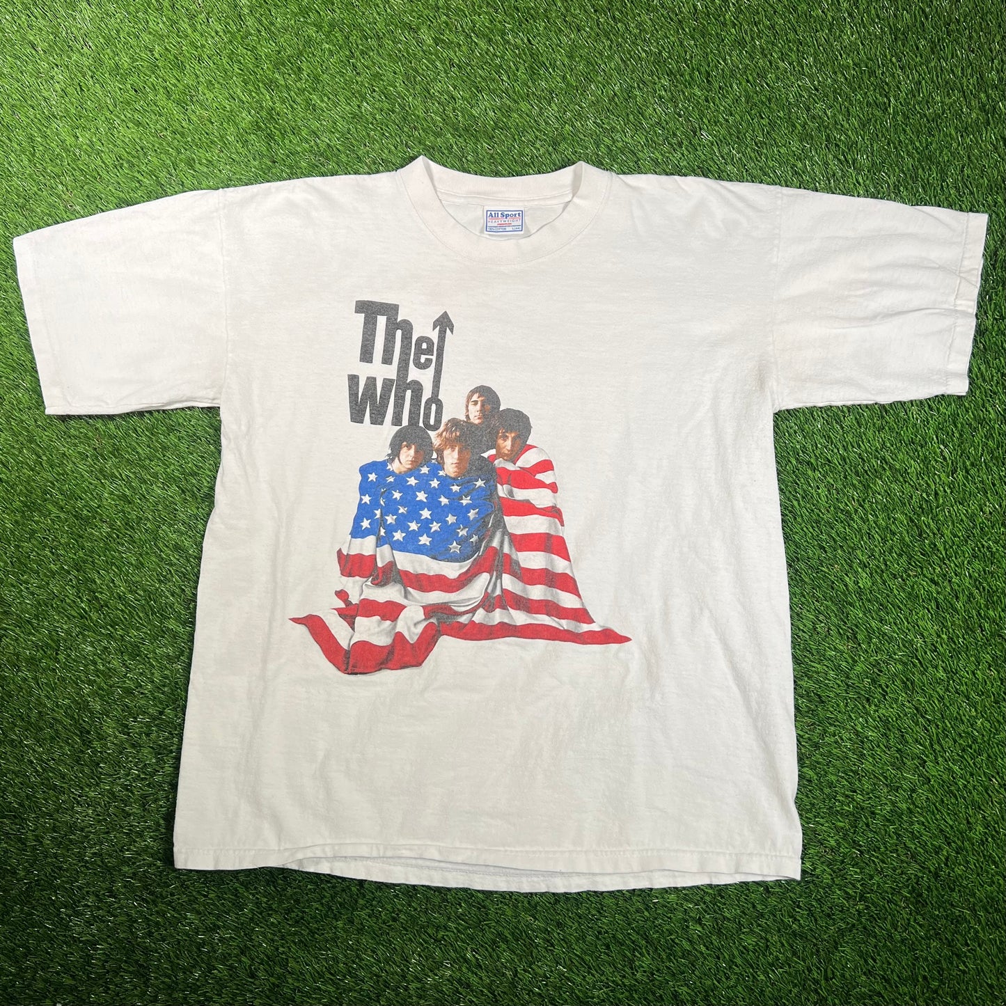 2002 The Who North American Tour White Tee Size Large USED v18219