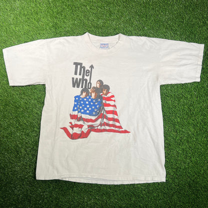 2002 The Who North American Tour White Tee Size Large USED v18219