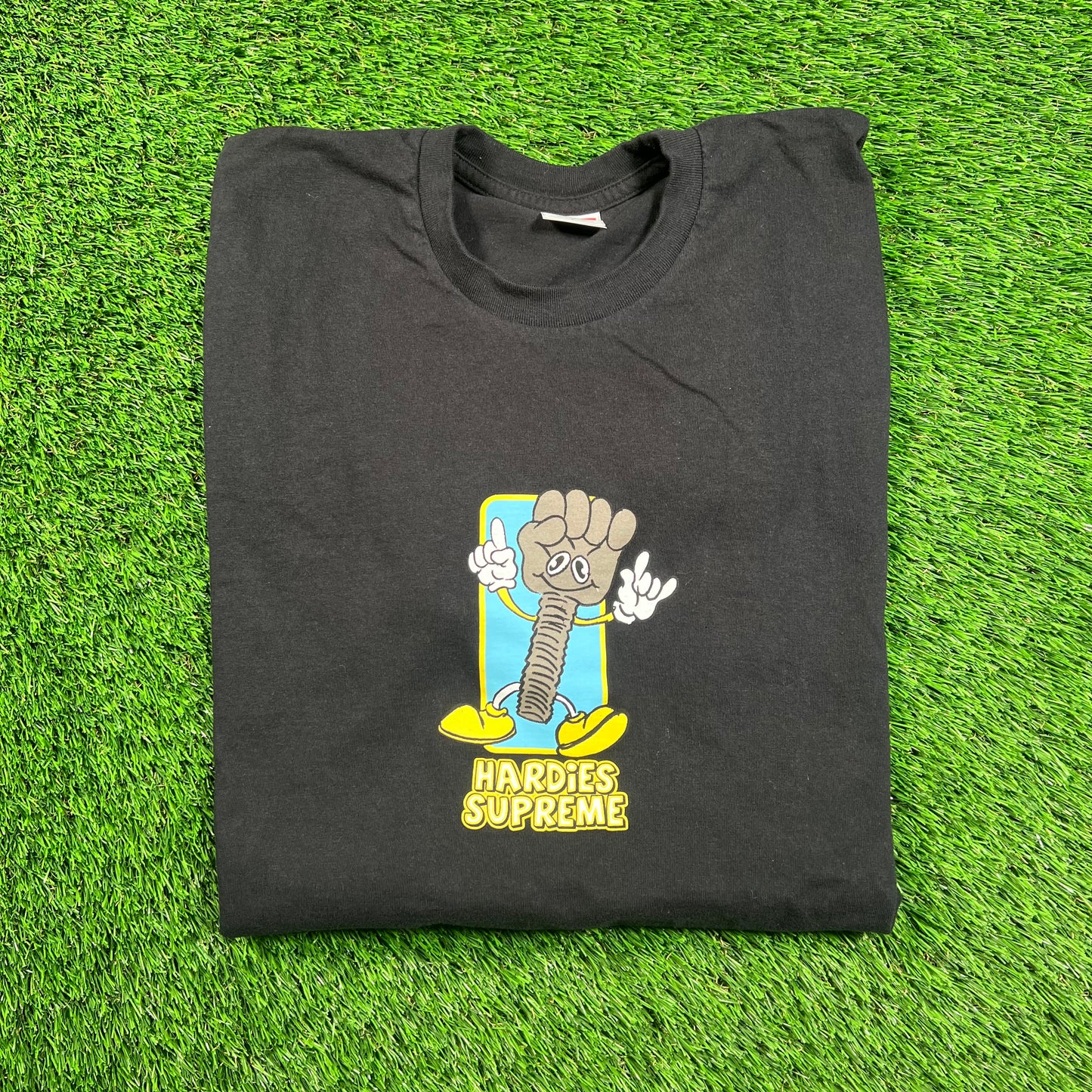 Supreme Black Hardies Bolt Tee (2023) Size Large USED x16327