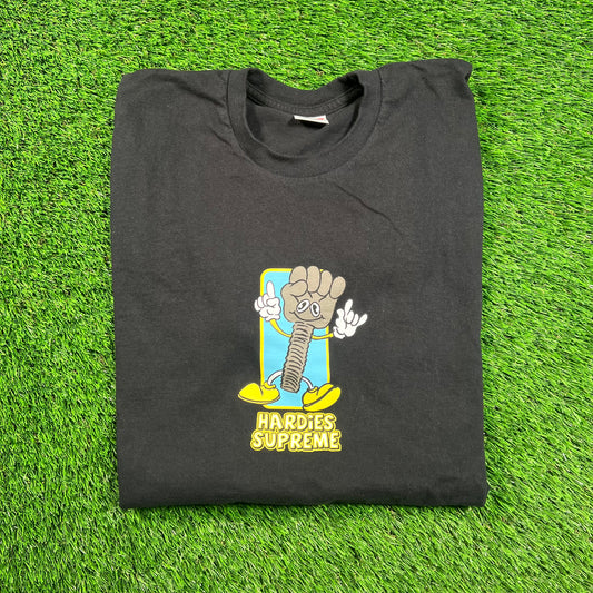 Supreme Black Hardies Bolt Tee (2023) Size Large USED x16327