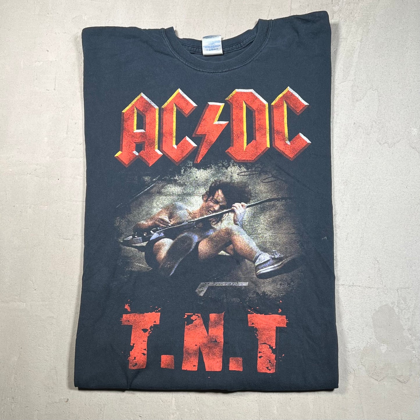 Y2K ACDC T.N.T. Black Tee Size XXL USED v19355