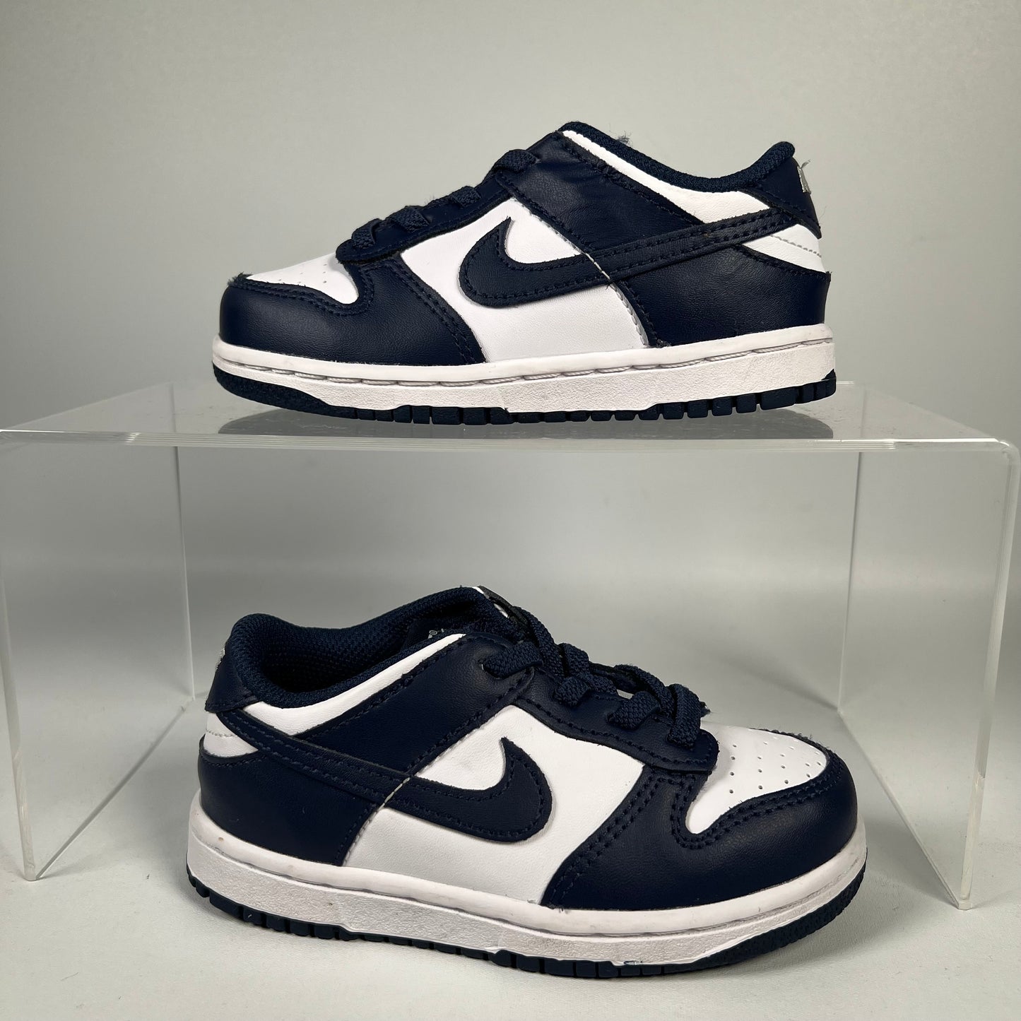 Nike Dunk Low White Midnight Navy (2024) Size 9c USED s19062