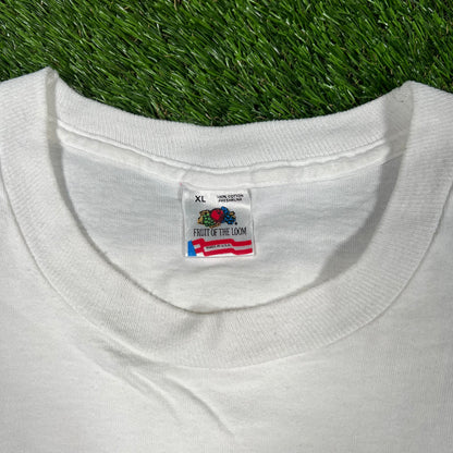 1990 Lawyerasaurus White Humor Tee Size XL USED v17336