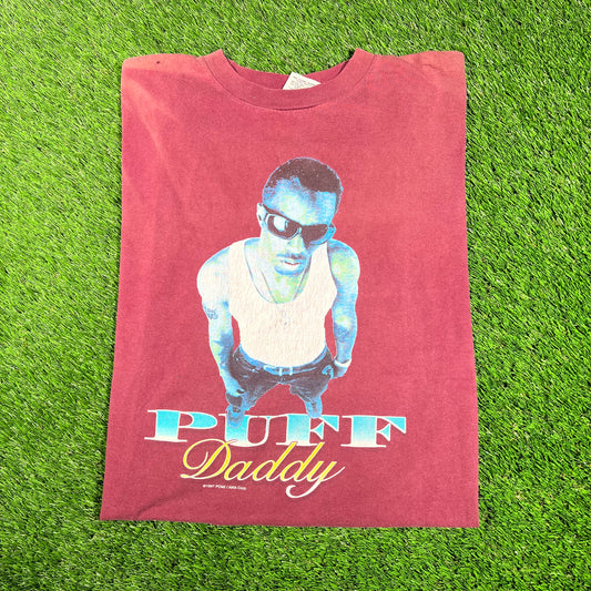 1997 Maroon Puff Daddy Tee Size XL USED v17768