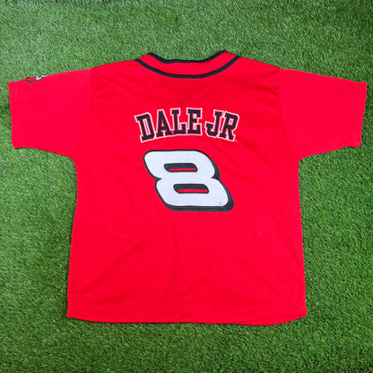 2000s Budweiser Dale Earnhardt Jr. #8 Red Jersey Size Large USED v16693