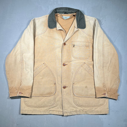 1990s LL Bean Tan Workwear Field Jacket Size XL USED v19275