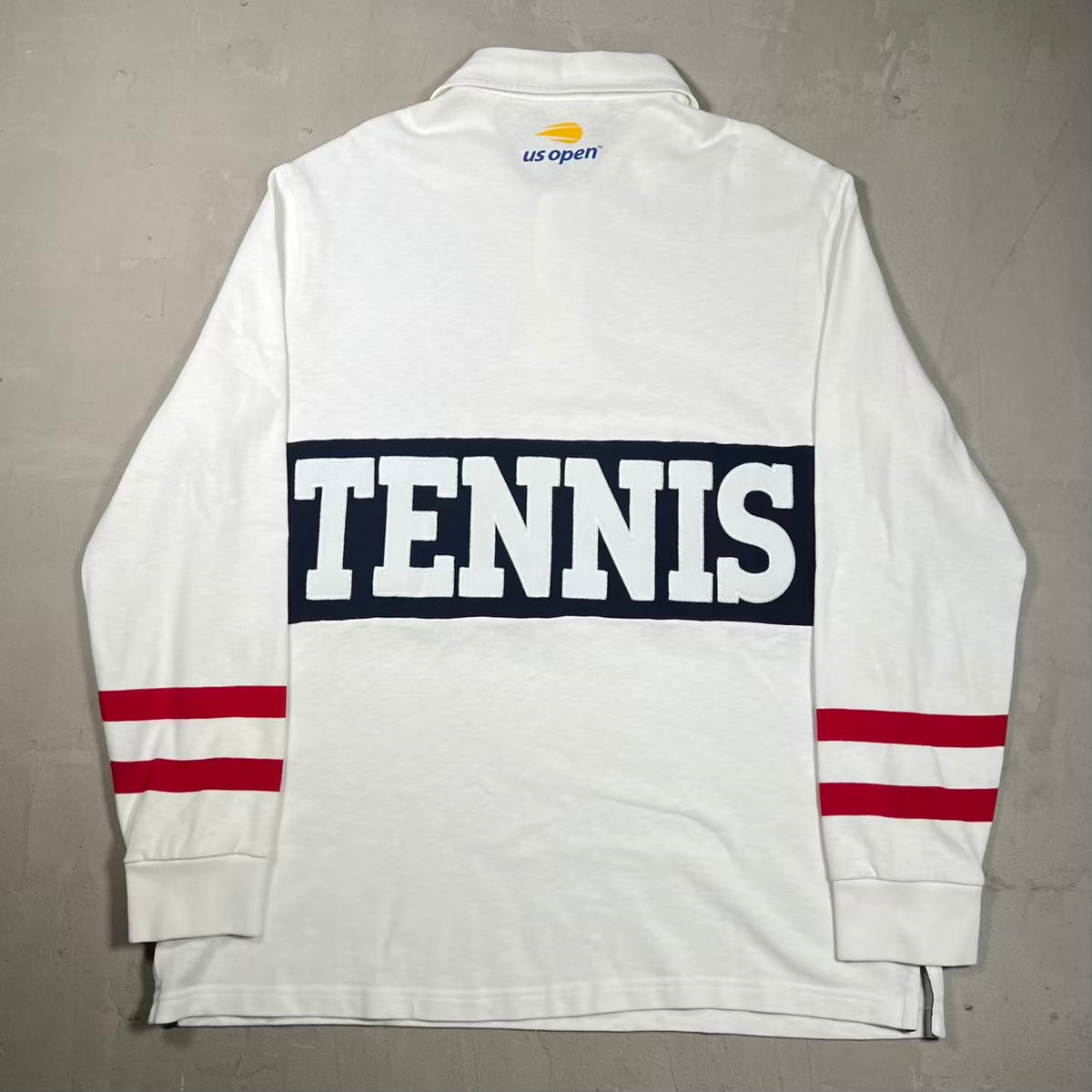 Y2K Polo Ralph Lauren US Open White Longsleeve Size XXL USED v20216