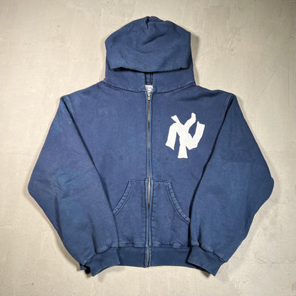 Akimbo Yankee Navy Blue Zip Up Hoodie Size Small USED x17559