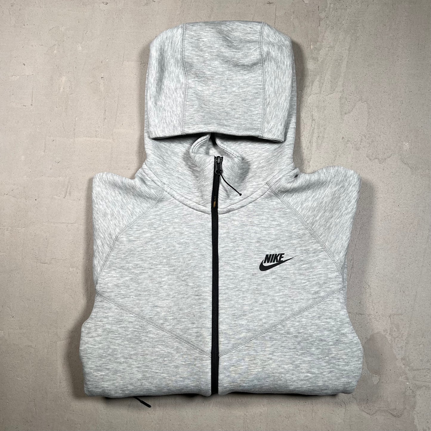 Nike Tech Grey Zip Up Hoodie Size Small USED v19549