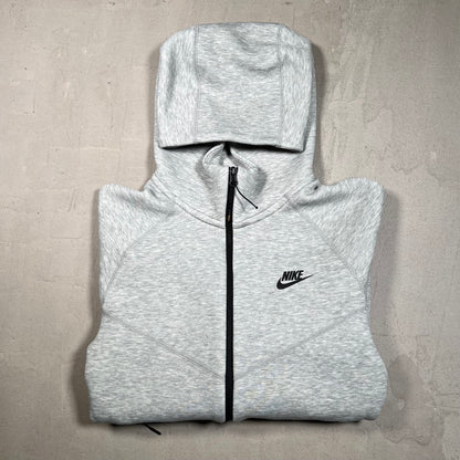 Nike Tech Grey Zip Up Hoodie Size Small USED v19549