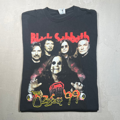 1999 The OzzFest Black Sabbath Rob Zombie Concert Black Tee Size XL USED v19457