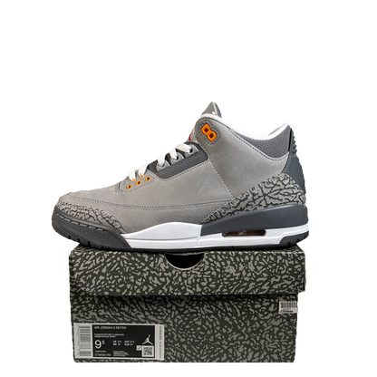 Jordan 3 Cool Grey (2021) Size 9.5 USED s22608