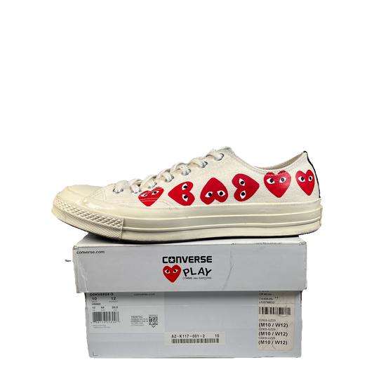 Converse Chuck Taylor All Star CDG Play White (2019) Size 10 USED s23315