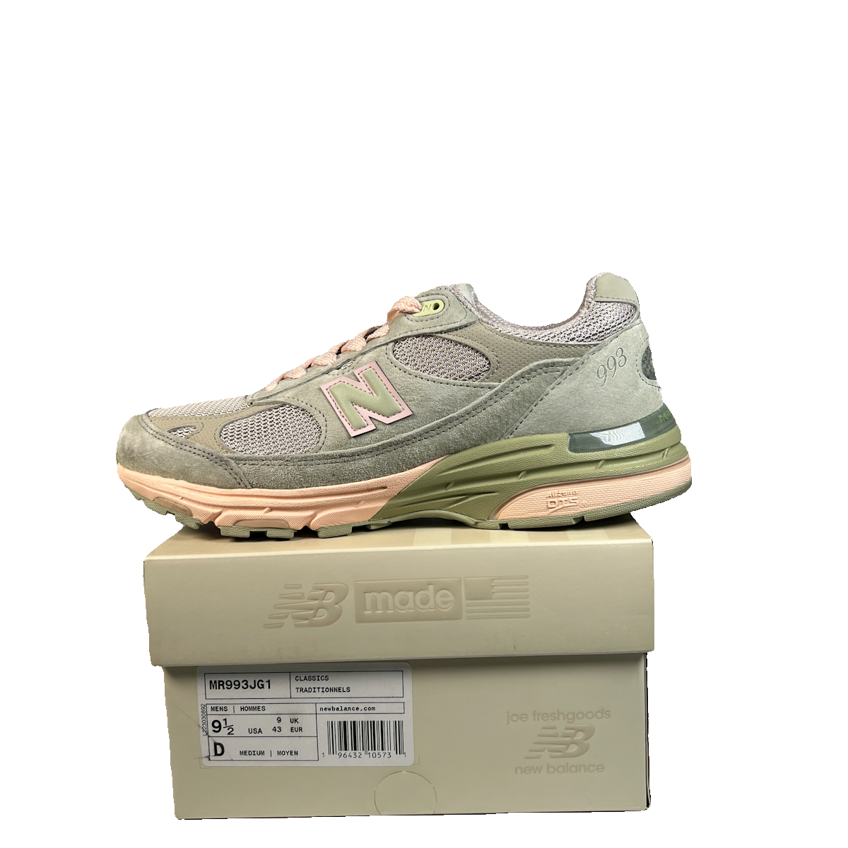 New Balance 993 Joe Freshgoods Sage (2022) Size 9.5 USED s23226