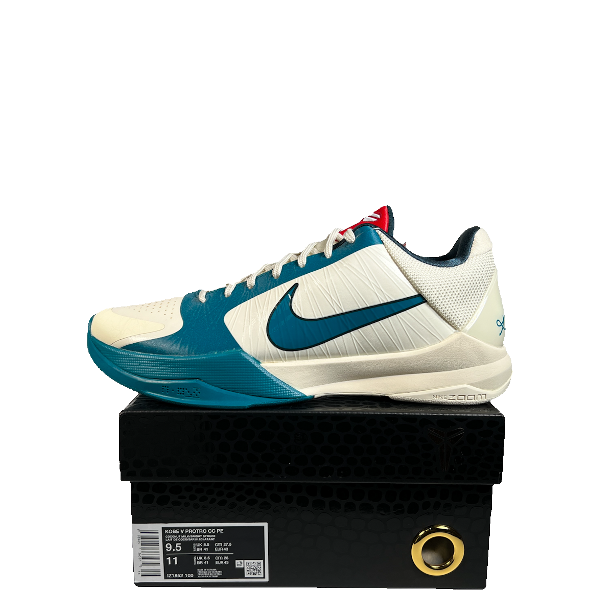 Nike Kobe 5 Caitlin Clark Coconut Milk Spruce (2026) Size 9.5 NEW S22930