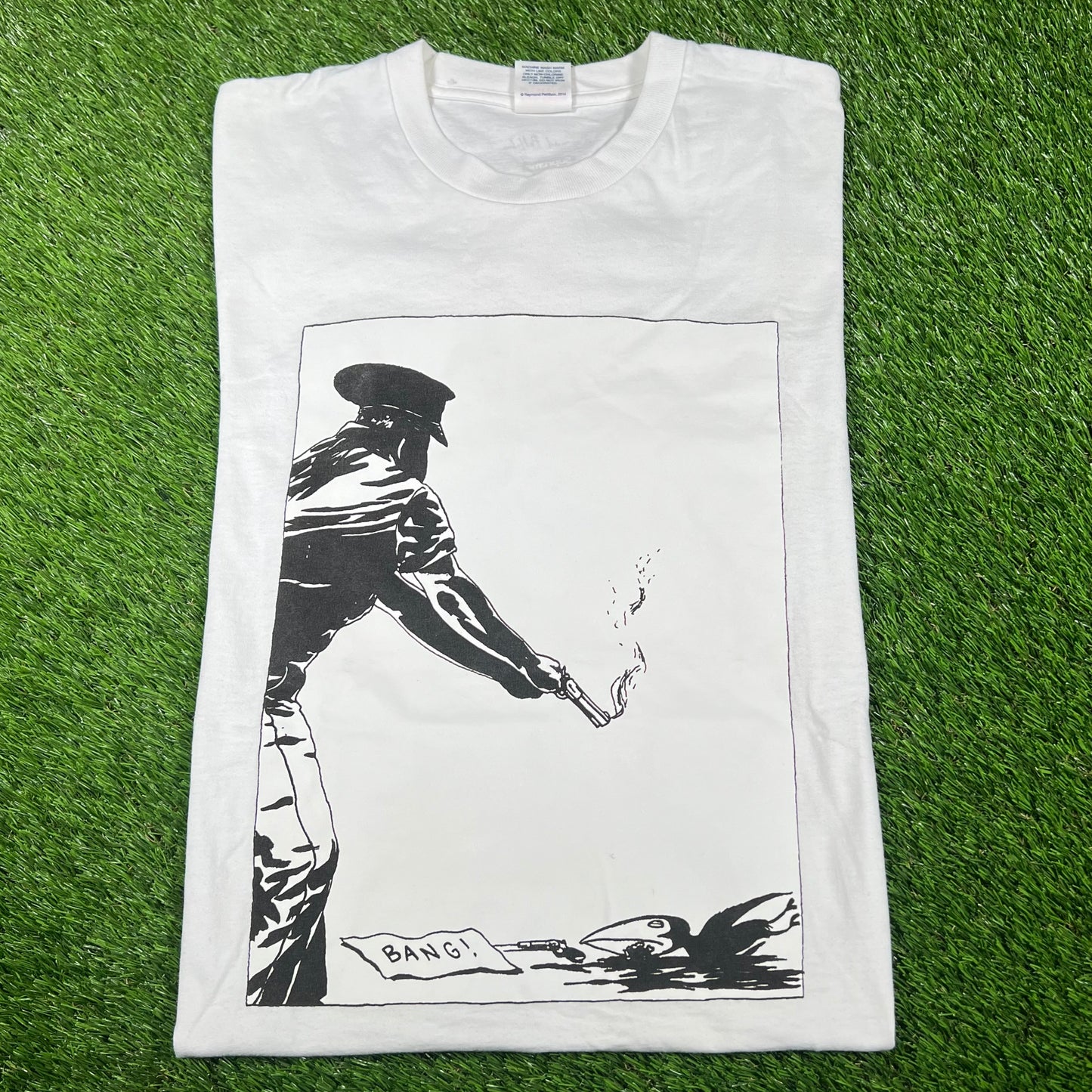 Supreme Raymond Pettibon Crow 2014 White Tee Size Large USED x14515