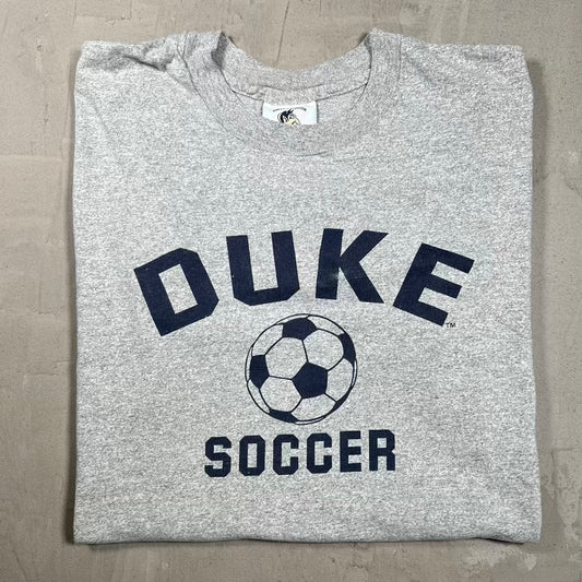 1990 Duke Soccer Grey Tee Size XL USED v20082