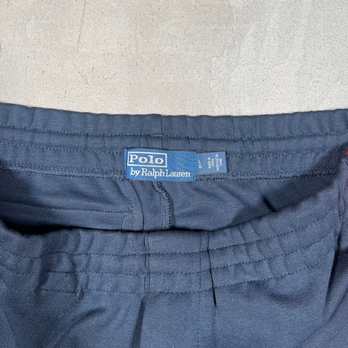 1990s Polo Ralph Lauren "Polo USA" Navy Track Pants Size Large USED v19009