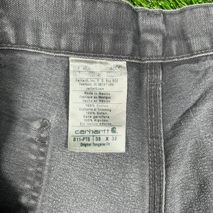 Y2K Carhartt Grey Cargo Pants Size 38 USED v16802