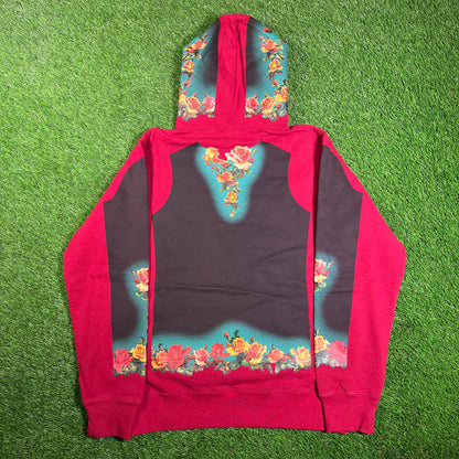 Supreme JPG Floral Print Cardinal Red Hoodie Size Medium NEW x13618