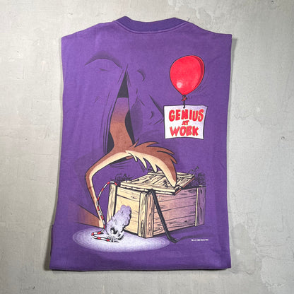 1990s Wile E Coyote Purple Tee Size XL USED v19394
