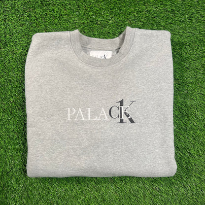 Palace Calvin Klein Grey Crewneck Size Medium USED x16329