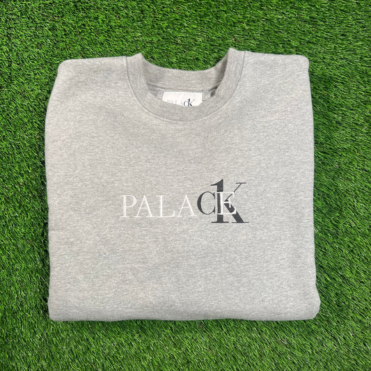 Palace Calvin Klein Grey Crewneck Size Medium USED x16239