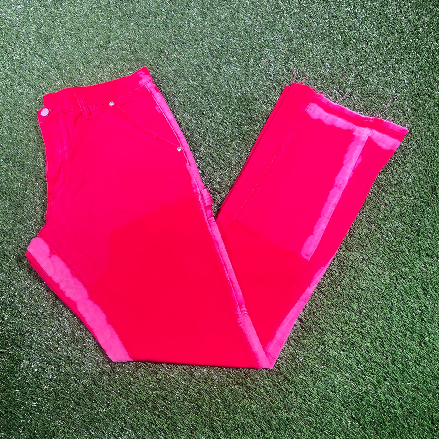 MNML Red Flared Workwear Pants Size 32 USED x15461