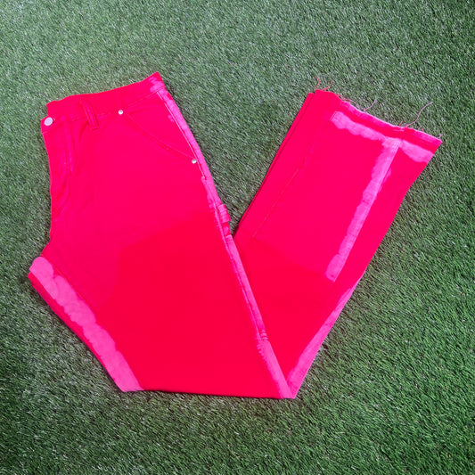 MNML Red Flared Workwear Pants Size 32 USED x15461